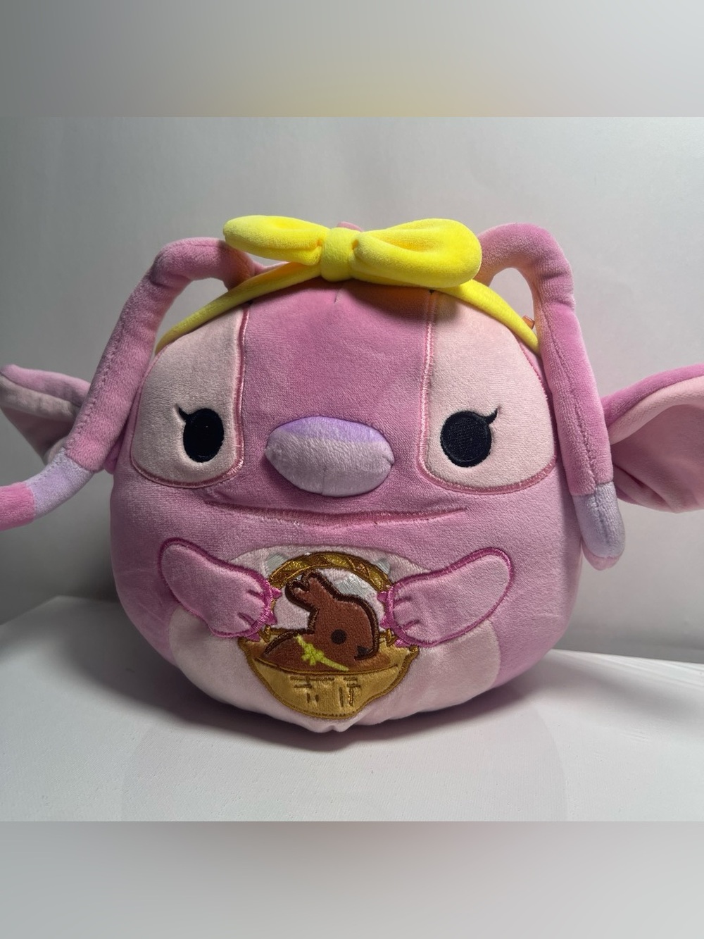 Disney Squishmallows 8" Angel Easter Plush Holding Chocolate Bunny (No Hang Tag)